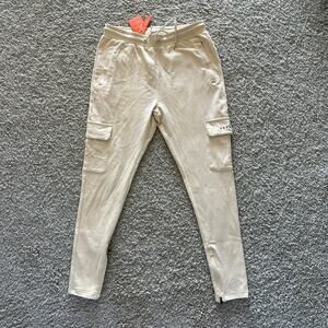 Men's YoungLA,  Cargo Drawstring Joggers, L,  NWT,  Cream